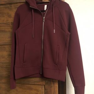 Maroon colored lululemon jacket